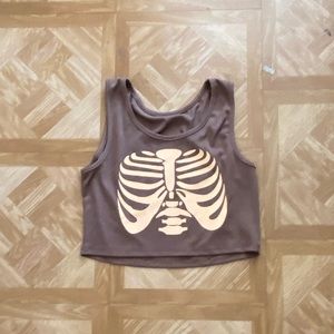 skeleton crop top